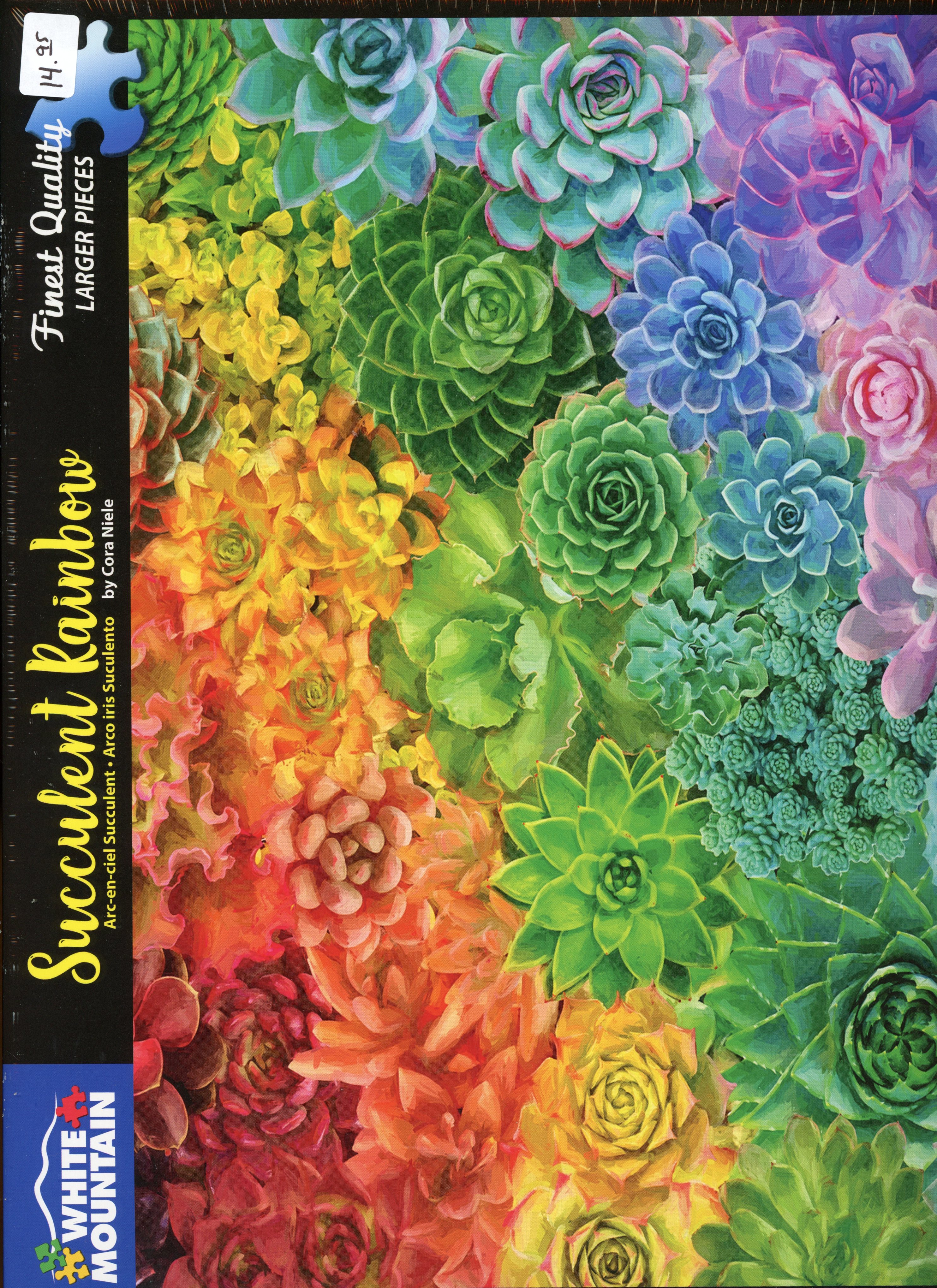 Succulent Rainbow 1000 Piece Puzzle