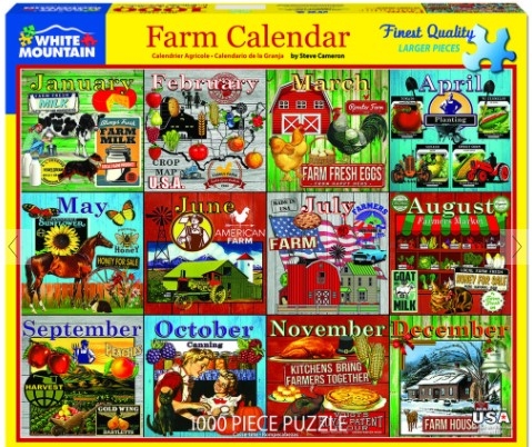 Farm Calendar 1000 Piece Puzzle