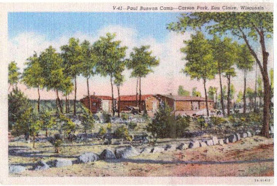 Postcard image of early camp