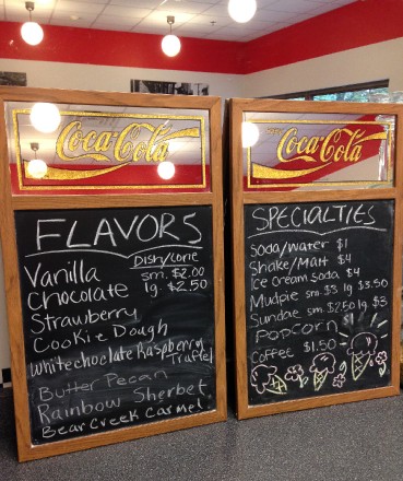 Ice Cream Parlor menu boards